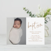 エレガント宗教洗礼と《キリスト教》洗礼式や命名式 招待状 (スタンド正面)