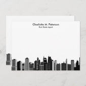 エレガント実在エステートエージェントハウス不動産仲介業者   ノートカード (正面/裏面)