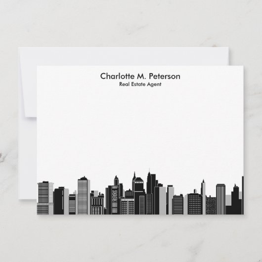 エレガント実在エステートエージェントハウス不動産仲介業者   ノートカード (正面)