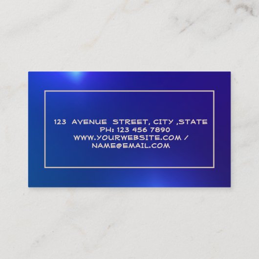 エレガント実在エステートブローカーハウス金ゴールド 名刺 (裏面)