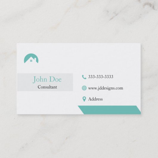 エレガント実在エステート任意の色 名刺 (裏面)