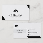 エレガント実在エステート任意の色 名刺 (正面/裏面)