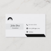 エレガント実在エステート任意の色 名刺 (裏面)