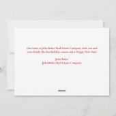 エレガント実在クリスマスカスタムハウスエステート会社 シーズンカード (裏面)