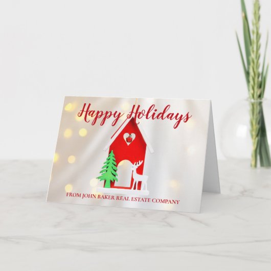 エレガント実在クリスマスカスタムハウスエステート会社 シーズンカード (正面)