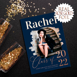 エレガント実在バラ金ゴールド区分 箔招待状