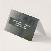 エレガント実在ミニマルEstate Agent写真 名刺 (裏面)