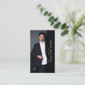 エレガント実在モダン代理商 名刺 (スタンド正面)