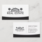 エレガント実在不動産、ハウスロゴ、不動産仲介業者 名刺 (正面/裏面)