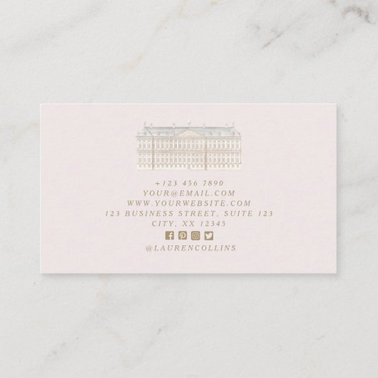 エレガント実在名代理 名刺 (裏面)