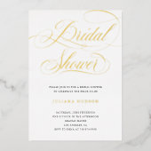 エレガント実在箔ブライダルシャワー招待状 箔招待状 (正面)