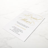 エレガント実在箔ブライダルシャワー招待状 箔招待状 (回転した状態)