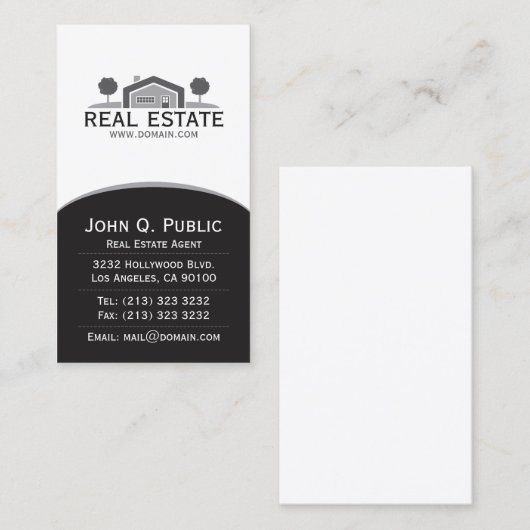 エレガント実在財 名刺 (正面/裏面)