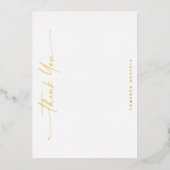 エレガント実在金ゴールド又は銀箔サンキューカード 箔招待状 (正面)