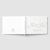 エレガント実在金ホイル&ホワイト結婚ズ ゲストブック (全面)