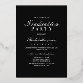 エレガント実在銀タイポグラフィ科 箔招待状 (裏面)