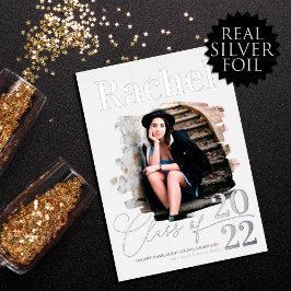 エレガント実在銀タイポグラフィ科 箔招待状