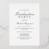 エレガント実在銀タイポグラフィ科 箔招待状 (裏面)