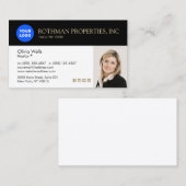 エレガント実在Estate Agentの写真の挿入 名刺 (正面/裏面)