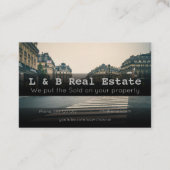 エレガント実在Estate Business Card – カスタマイズ可能 名刺 (裏面)