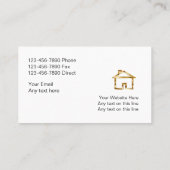 エレガント実在Estate Business Card 名刺 (裏面)