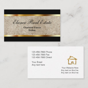 エレガント実在Estate Business Card 名刺