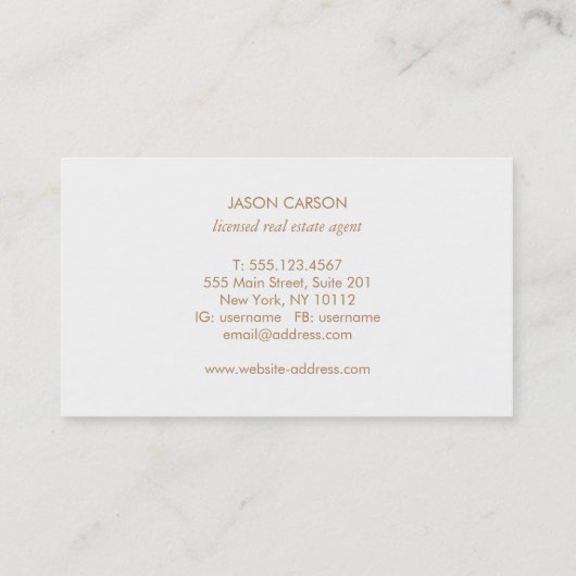 エレガント実在Estate Pineapple Logo Periwinkle 名刺 (裏面)