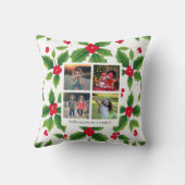 エレガント家族のパーソナライズされた写真 クッション (裏面)