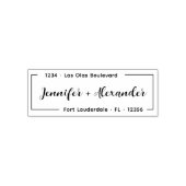 エレガント対モダン結婚差出人住所自己 セルフインキングスタンプ (デザイン)