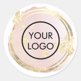 エレガント封筒用シールロゴ ラウンドシール