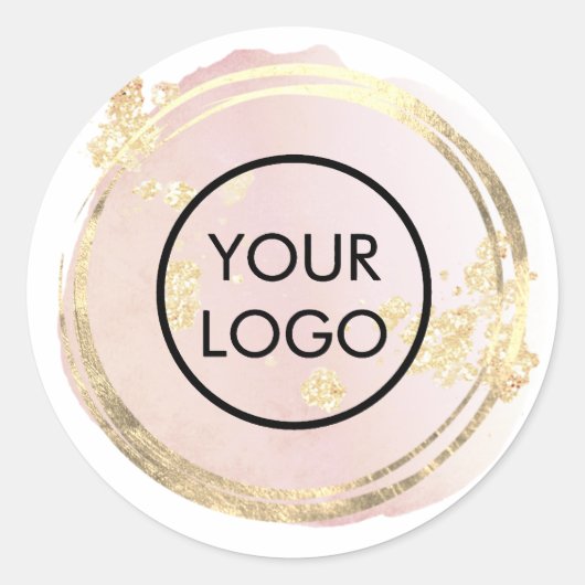 エレガント封筒用シールロゴ ラウンドシール (正面)