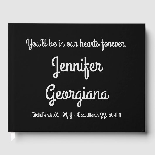 エレガント尊敬の葬儀/メモリアル客書 ゲストブック (正面)