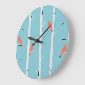 エレガント小鳥 |壁時計 ラージ壁時計 (傾斜)