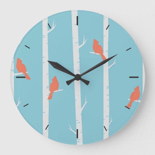 エレガント小鳥 |壁時計 ラージ壁時計 (正面)