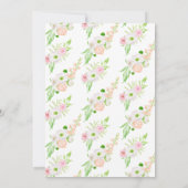 エレガント屋外の水色ピンクのフローラ結婚ズ 招待状 (裏面)