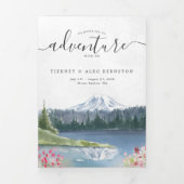 エレガント山ライ結婚ニエ 三つ折り招待状 (カバー)