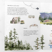 エレガント山ライ結婚ニエ 三つ折り招待状 (内部最初)