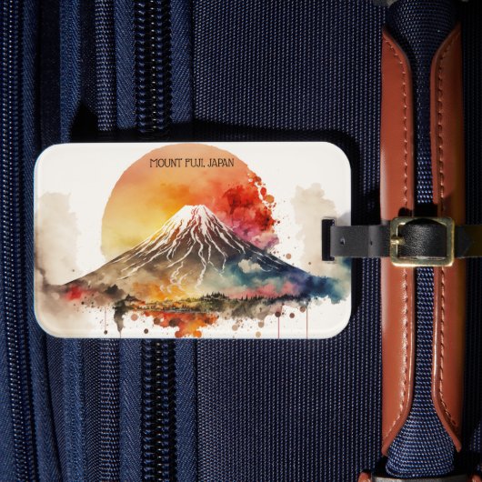 エレガント山富士ジャパ絵を描ン ラゲッジタグ (正面インサイチュ4)