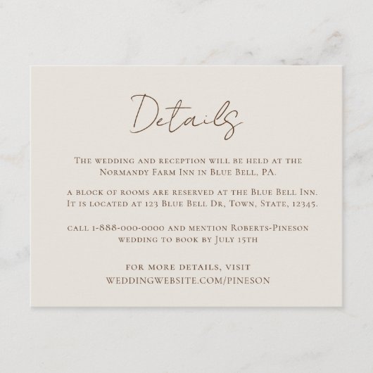 エレガント山詳細結婚ズ エンクロージャーカード (正面)