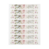 エレガント差出人住所の結婚豪華なバラフローラ ラップアラウンド宛名ラベル (シート)