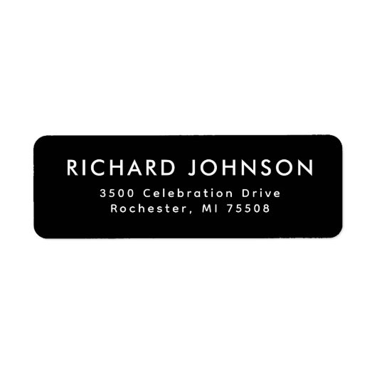 エレガント差出人住所 ラベル (正面)