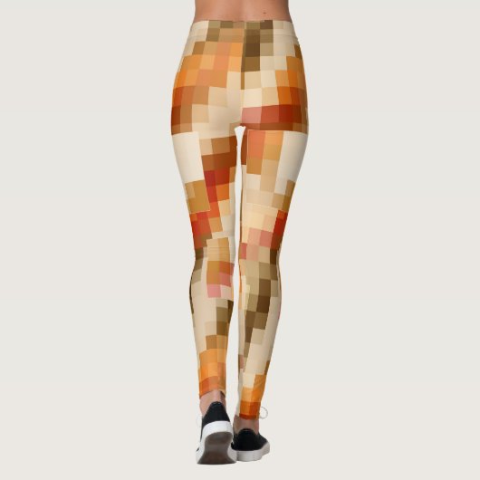 エレガント市松模様に抽象芸術ファンタジー設計者 レギンス (裏面)