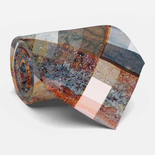 エレガント市松模様に石のテクスチャタイ ネクタイ (ロール)