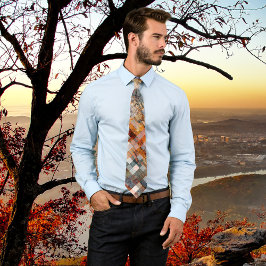 エレガント市松模様に石のテクスチャタイ ネクタイ