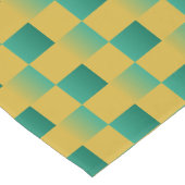 エレガント市松模様に緑と金ゴールド ショートテーブルランナー (コーナー)