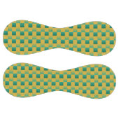 エレガント市松模様に緑と金ゴールド ソフトボール (パネル)