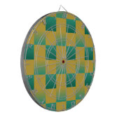 エレガント市松模様に緑と金ゴールド ダーツボード (正面左)