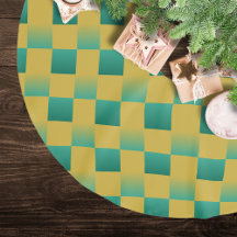 エレガント市松模様に緑と金ゴールド