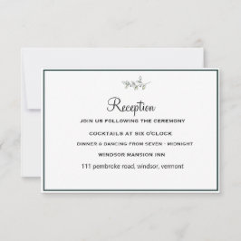 エレガント平モダン植物緑結婚園 招待状