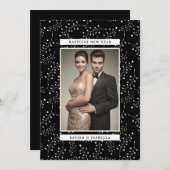 エレガント年末年始フォトホリデー シーズンカード (正面/裏面)